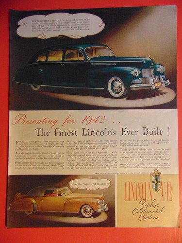 1941 lincoln zephyr - v-12,